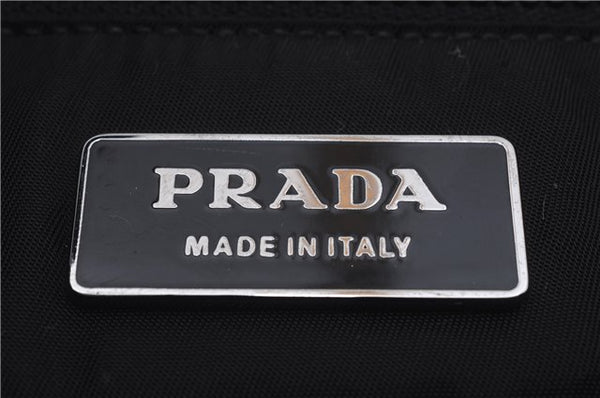 Authentic PRADA Nylon Leather Shoulder Tote Bag Black 4217D