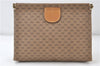 Authentic GUCCI Micro GG PVC Leather Clutch Hand Bag Purse Brown 4218D