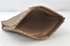 Authentic GUCCI Micro GG PVC Leather Clutch Hand Bag Purse Brown 4218D