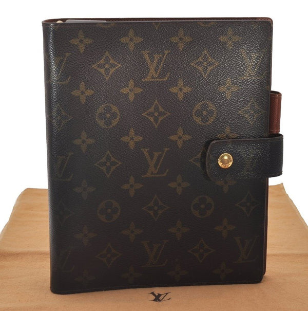 Authentic Louis Vuitton Monogram Agenda GM Notebook Cover R20106 LV 4218I