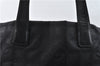 Authentic CHANEL New Travel Line Shoulder Tote Bag Nylon Leather Black 4220D