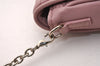 Authentic Christian Dior Cannage Leather Shoulder Cross Bag Pink 4220I