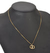 Authentic Christian Dior Gold Tone Chain Pendant Necklace CD 4221I