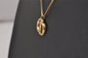 Authentic Christian Dior Gold Tone Chain Pendant Necklace CD 4221I