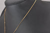 Authentic Christian Dior Gold Tone Chain Pendant Necklace CD 4221I