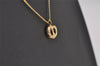 Authentic Christian Dior Gold Tone Rhinestone Chain Pendant Necklace CD 4222I