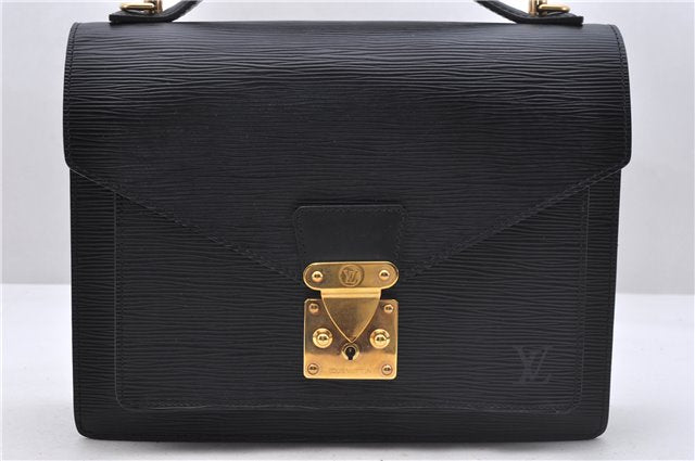 Authentic Louis Vuitton Epi Monceau 2Way Shoulder Hand Bag Black M52122 LV 4223D