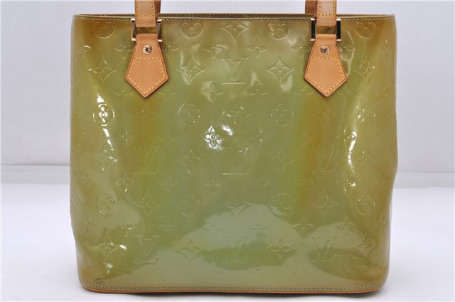 Authentic Louis Vuitton Vernis Houston Shoulder Bag M91005 Light Green LV 4224D