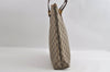 Authentic GUCCI Vintage Shoulder Tote Bag GG PVC Leather Brown 4224I