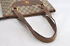 Authentic GUCCI Vintage Shoulder Tote Bag GG PVC Leather Brown 4224I