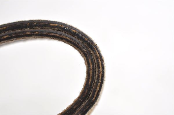 Authentic GUCCI Vintage Shoulder Tote Bag GG PVC Leather Brown 4224I