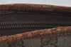 Authentic GUCCI Vintage Shoulder Tote Bag GG PVC Leather Brown 4224I