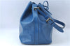 Authentic Louis Vuitton Epi Petit Noe Blue Shoulder Bag M44105 LV 4225D