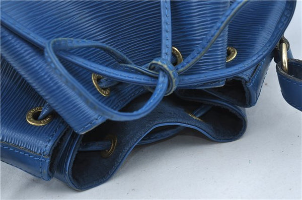 Authentic Louis Vuitton Epi Petit Noe Blue Shoulder Bag M44105 LV 4225D
