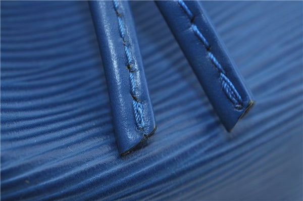 Authentic Louis Vuitton Epi Petit Noe Blue Shoulder Bag M44105 LV 4225D