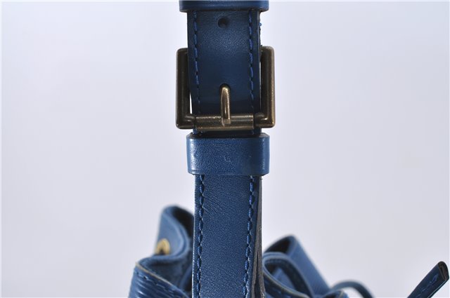 Authentic Louis Vuitton Epi Petit Noe Blue Shoulder Bag M44105 LV 4225D