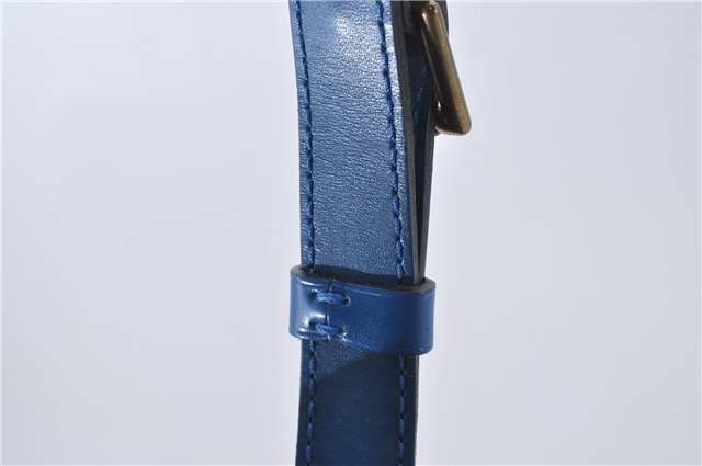 Authentic Louis Vuitton Epi Petit Noe Blue Shoulder Bag M44105 LV 4225D