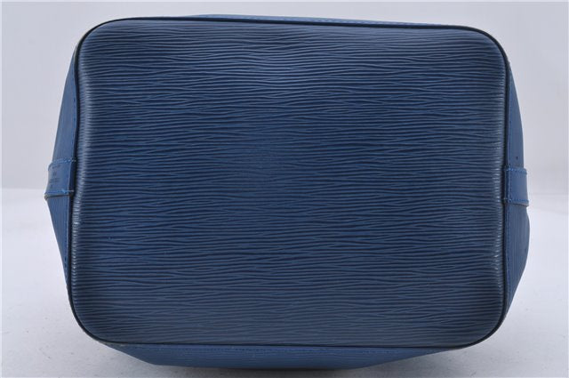 Authentic Louis Vuitton Epi Petit Noe Blue Shoulder Bag M44105 LV 4225D