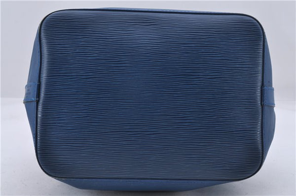 Authentic Louis Vuitton Epi Petit Noe Blue Shoulder Bag M44105 LV 4225D