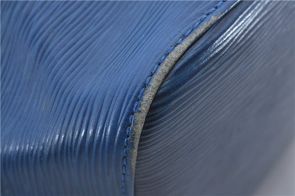 Authentic Louis Vuitton Epi Petit Noe Blue Shoulder Bag M44105 LV 4225D