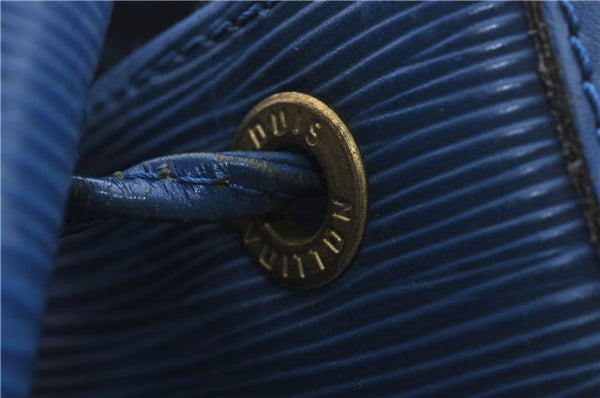 Authentic Louis Vuitton Epi Petit Noe Blue Shoulder Bag M44105 LV 4225D