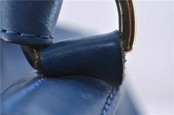 Authentic Louis Vuitton Epi Petit Noe Blue Shoulder Bag M44105 LV 4225D