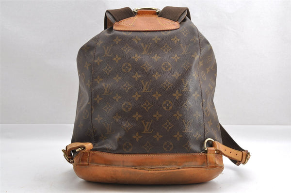 Authentic Louis Vuitton Monogram Montsouris GM Backpack M51135 LV 4226I
