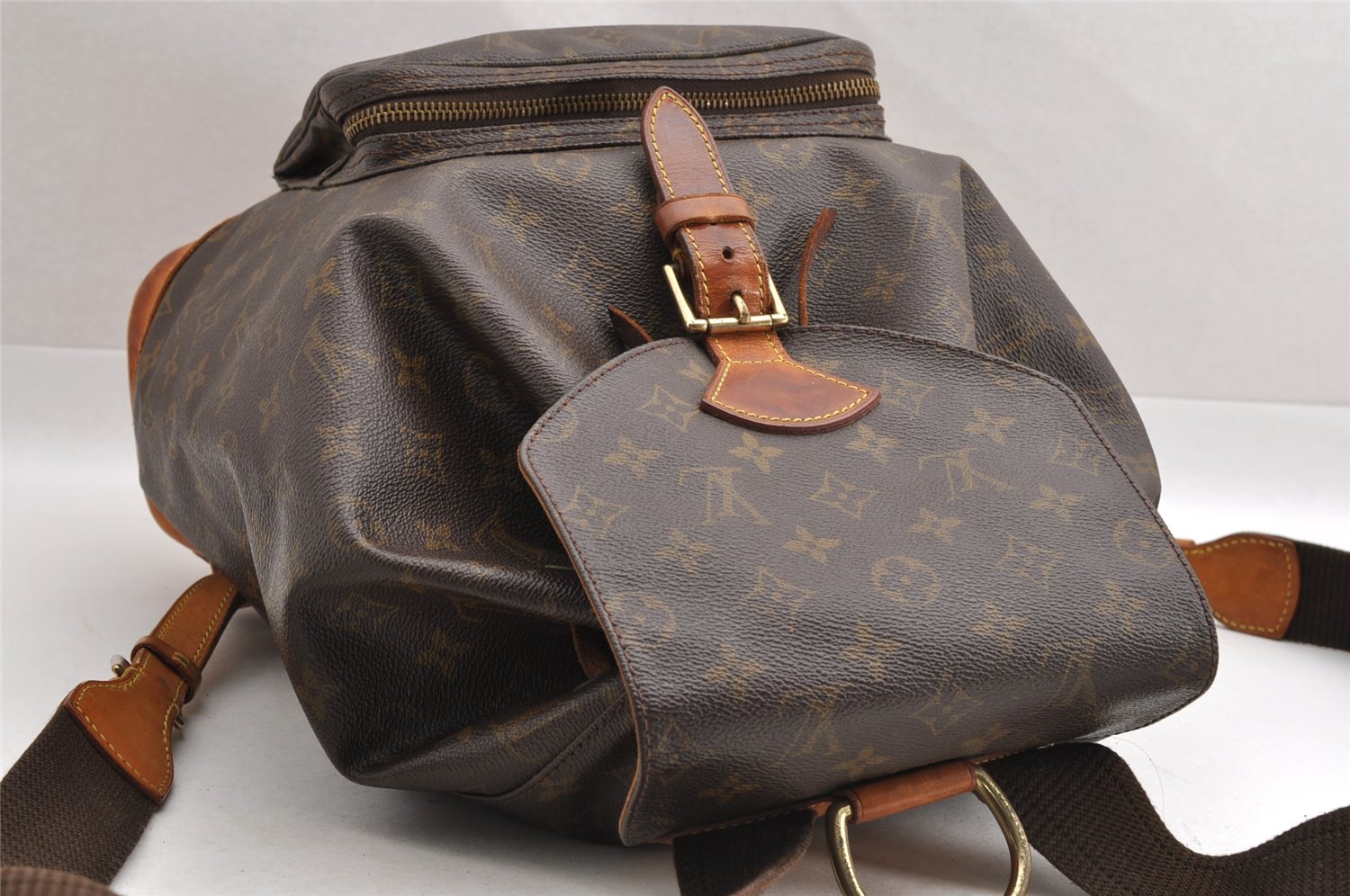 Authentic Louis Vuitton Monogram Montsouris GM Backpack M51135 LV 4226I