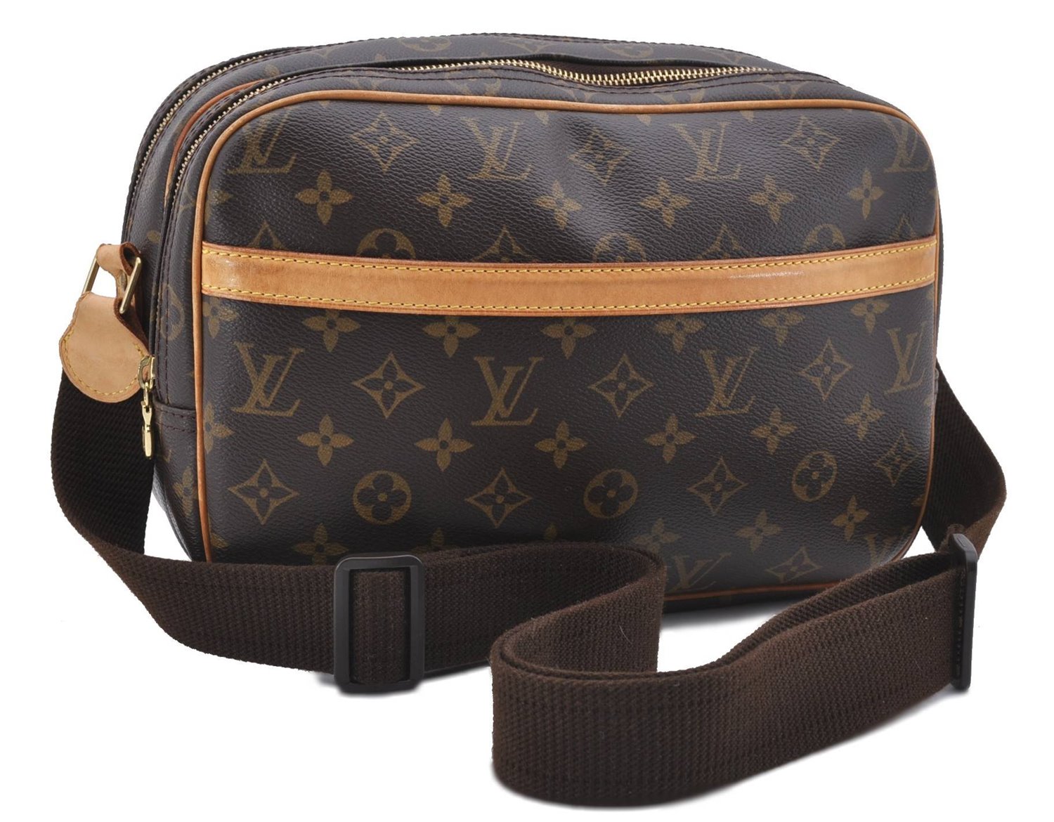 Auth Louis Vuitton Monogram Reporter PM Shoulder Cross Body Bag M45254 LV 4229D