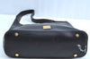 Authentic CELINE Vintage Shoulder Bag Purse Leather Black 4229H