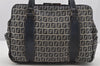 Authentic FENDI Zucchino Shoulder Hand Bag Canvas Leather Navy Blue 4230I