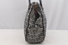 Authentic FENDI Zucchino Shoulder Hand Bag Canvas Leather Navy Blue 4230I