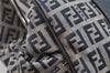 Authentic FENDI Zucchino Shoulder Hand Bag Canvas Leather Navy Blue 4230I