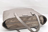 Authentic GUCCI GG Imprime Shoulder Tote Bag GG PVC Leather 211137 Silver 4231I