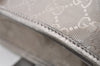 Authentic GUCCI GG Imprime Shoulder Tote Bag GG PVC Leather 211137 Silver 4231I