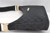 Authentic GUCCI Shoulder Cross Body Bag GG Canvas Leather 0190433 Black 4232I