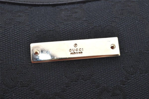 Authentic GUCCI Shoulder Cross Body Bag GG Canvas Leather 0190433 Black 4232I