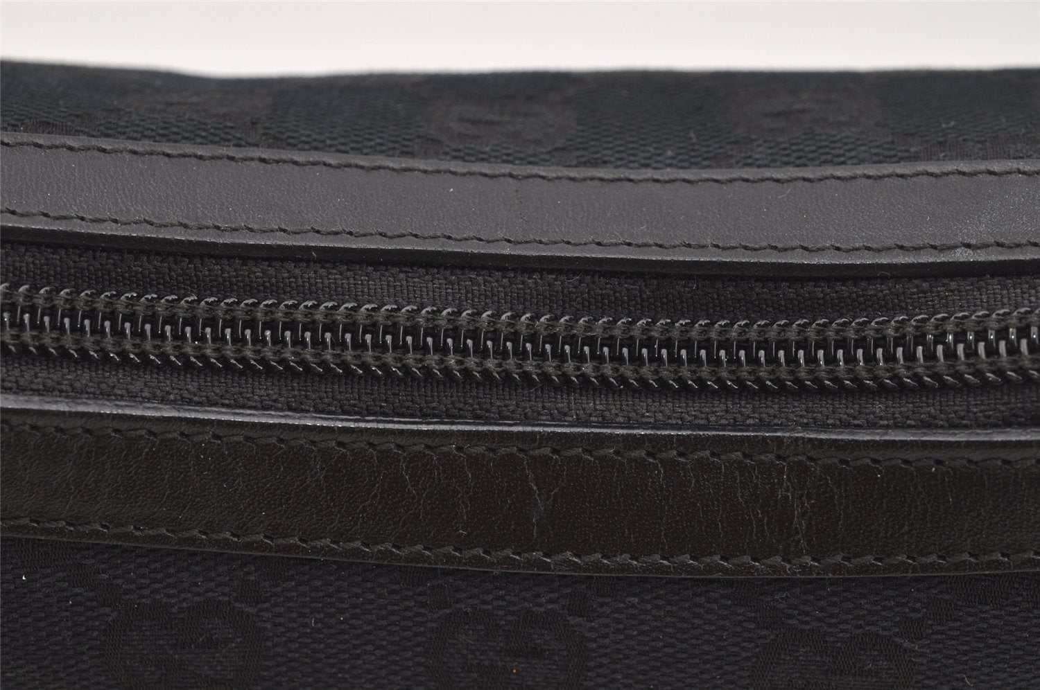 Authentic GUCCI Shoulder Cross Body Bag GG Canvas Leather 0190433 Black 4232I