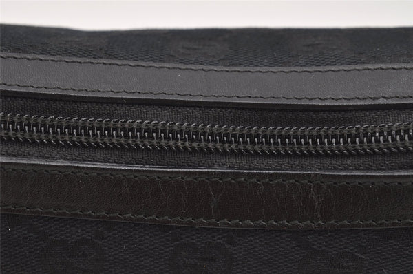 Authentic GUCCI Shoulder Cross Body Bag GG Canvas Leather 0190433 Black 4232I