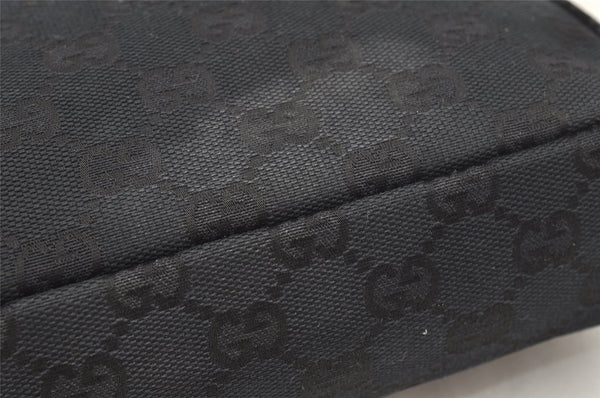 Authentic GUCCI Shoulder Cross Body Bag GG Canvas Leather 0190433 Black 4232I