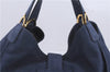 Authentic GUCCI Soft Stirrup Shoulder Tote Bag Leather 296856 Blue 4233D