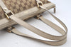 Authentic GUCCI Abbey Shoulder Tote Bag GG Canvas Leather 141470 Brown 4233I