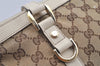 Authentic GUCCI Abbey Shoulder Tote Bag GG Canvas Leather 141470 Brown 4233I