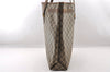 Authentic GUCCI Vintage Shoulder Hand Tote Bag GG PVC Leather Brown 4234I
