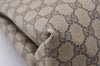Authentic GUCCI Vintage Shoulder Hand Tote Bag GG PVC Leather Brown 4234I