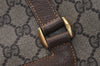 Authentic GUCCI Vintage Shoulder Hand Tote Bag GG PVC Leather Brown 4234I
