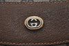 Authentic GUCCI Vintage Shoulder Hand Tote Bag GG PVC Leather Brown 4234I