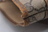 Authentic GUCCI Vintage Shoulder Hand Tote Bag GG PVC Leather Brown 4234I