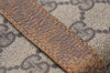Authentic GUCCI Vintage Shoulder Hand Tote Bag GG PVC Leather Brown 4234I