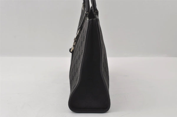 Authentic GUCCI Jackie Shoulder Hand Bag GG Canvas Leather 0021073 Black 4235I